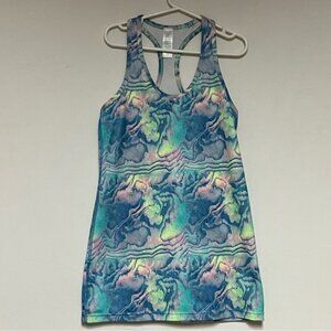 Ivivva Multi Colored Watercolor Racerback Athletic Tank Top